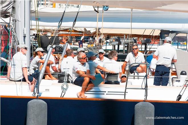 A debrief on board the 35m ketch Sojana, a high profile regular on the regatta circuit - 2016 Superyacht Cup Palma © www.clairematches.com